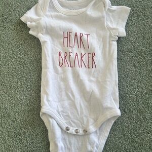 Rae Dunn Baby White Bodysuit